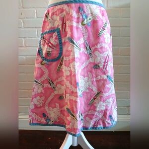 Handmade Midi Skirt With Surfboard Designs